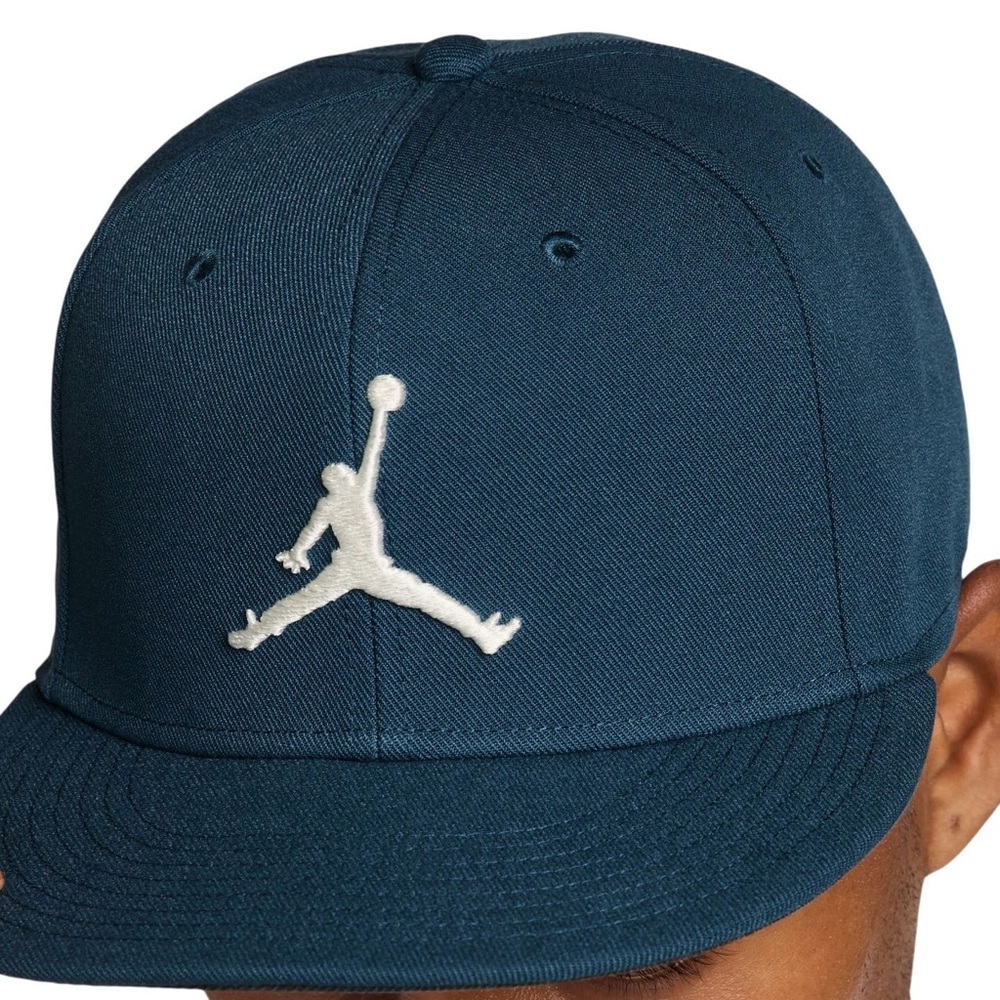 Jordan Navy Blue Snapback Hat with White Jumpman Logo